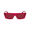 KARL LAGERFELD KLJ6147S Gafas de sol unisex cuadradas - Montura de acetato negra, lentes de policarbonato grises, 56 mm