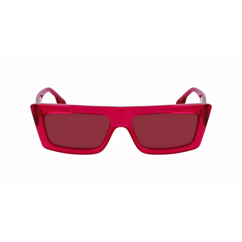 KARL LAGERFELD KLJ6147S Gafas de sol unisex cuadradas - Montura de acetato negra, lentes de policarbonato grises, 56 mm