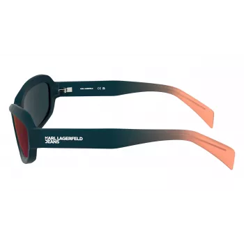 KARL LAGERFELD KLJ6200S Gafas de sol unisex - Montura negra, lentes grises, 57 mm