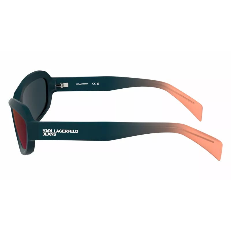 KARL LAGERFELD KLJ6200S Gafas de sol unisex - Montura negra, lentes grises, 57 mm