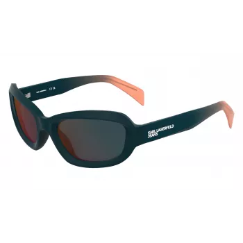 KARL LAGERFELD KLJ6200S Gafas de sol unisex - Montura negra, lentes grises, 57 mm