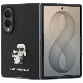 Funda Karl Lagerfeld PU Saffiano Karl and Choupette para Samsung Galaxy Z Fold8 negra