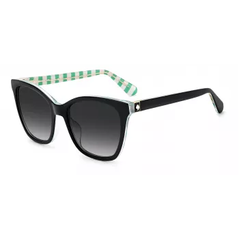 KATE SPADE Gafas de sol de mujer DESIS807F59O, montura de acetato habana, lentes degradadas marrones, 55/17/140 mm