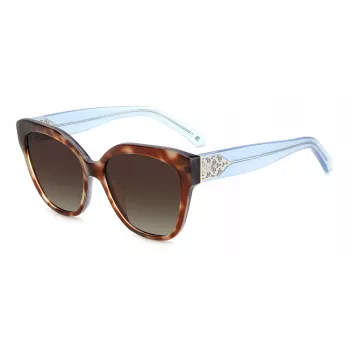 Gafas de sol de mujer KATE SPADE SAVANNAGSIPRF - Montura de acetato Havanna, lentes marrones degradadas, 57/17/140 mm