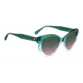 KATE SPADE mujer Elina ojo de gato gafas de sol - montura negra, lentes grises degradadas 53mm