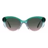 KATE SPADE mujer Elina ojo de gato gafas de sol - montura negra, lentes grises degradadas 53mm