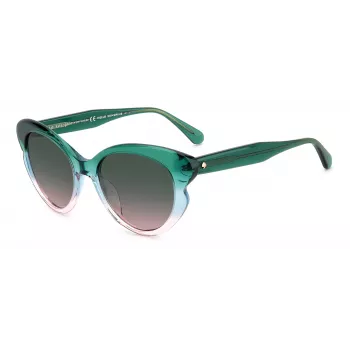 KATE SPADE mujer Elina ojo de gato gafas de sol - montura negra, lentes grises degradadas 53mm