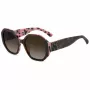 KATE SPADE Gafas de sol cuadradas para mujer Flynnieg/S - Montura de acetato negra, lentes de policarbonato grises, protección UV400 (54/20/140 mm)