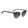 KATE SPADE Gafas de sol mujer Izara cat eye IZARAGS807F79 - Montura de acetato negra, lentes de policarbonato grises, 57 mm
