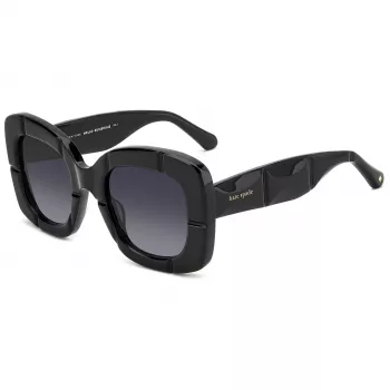 Gafas de sol de mujer KATE SPADE Josey - Montura de acetato negra, lentes grises degradadas, 50 mm