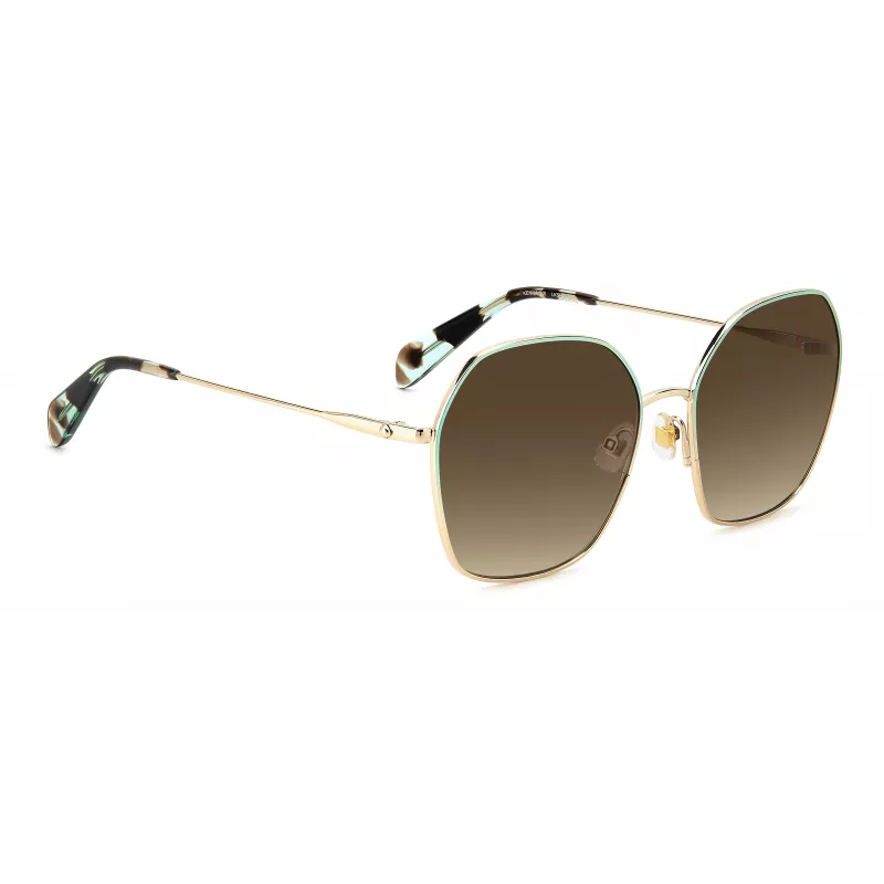 KATE SPADE Gafas de sol para mujer KENNAGSLKSF7H - Montura negra, lentes degradadas grises 57/17/140 mm