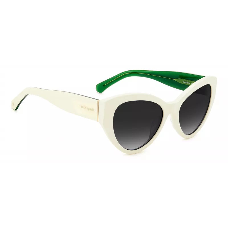 KATE SPADE Gafas de sol de mujer Paisleigh SVK6 rectangulares - Montura negra, lentes grises degradadas 55/17/140 mm