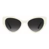 KATE SPADE Gafas de sol de mujer Paisleigh SVK6 rectangulares - Montura negra, lentes grises degradadas 55/17/140 mm