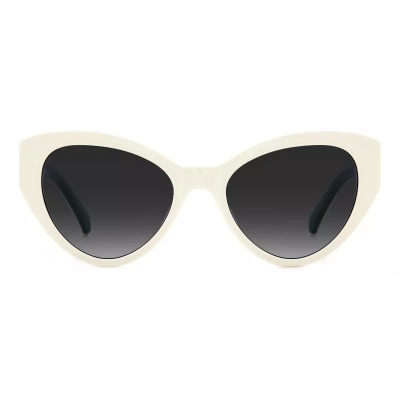 KATE SPADE Gafas de sol de mujer Paisleigh SVK6 rectangulares - Montura negra, lentes grises degradadas 55/17/140 mm