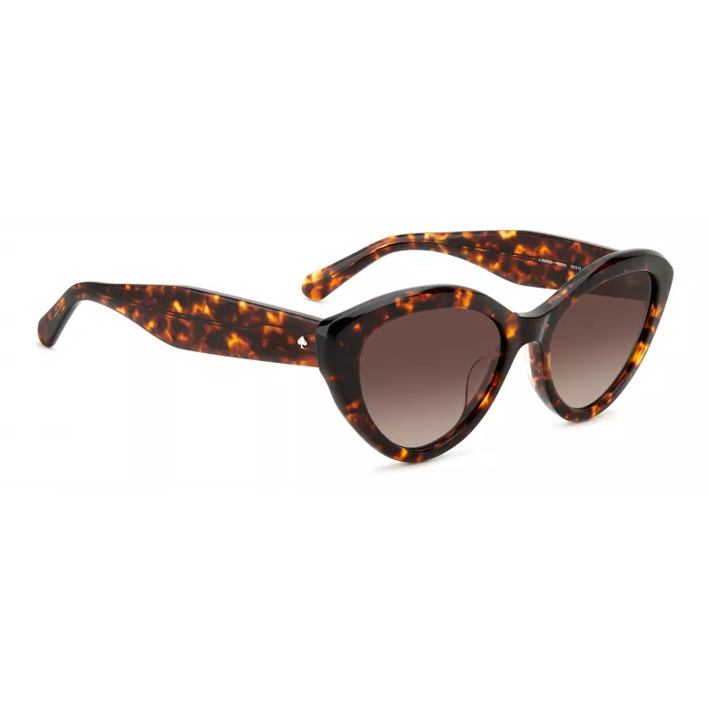 KATE SPADE Gafas de sol mujer JUNIGS086F5HA - montura de acetato negra, cristales de policarbonato grises, 55/17/140 mm
