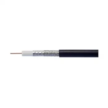Kathrein LCM 17 A+ cable coaxial de 100m para enterramiento, 75 ohmios, triple apantallado, negro