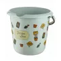 keeeper Cubo Deco 10L Ilvie Garden, redondo, Ø30 x 28 cm, Soft Green con estampado, plástico, asa oscilante de metal