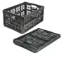 keeeper Caja plegable ida, 32 L, negra, carga máx. 16 kg, 48 x 35 x 23 cm