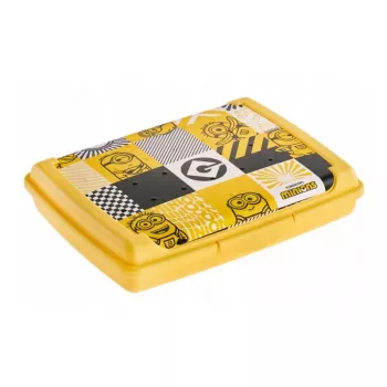keeeper recipiente deco-click-box mini 0,5L Carla Minions Mosaic 17x13x3,5cm amarillo
