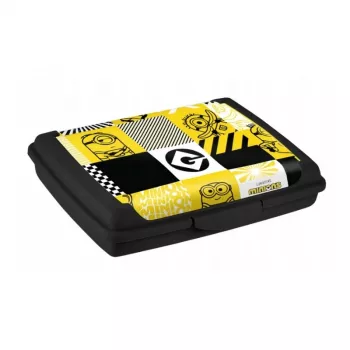 keeeper caja de almacenamiento deco-click-box mini 0,5L Carla Minions Mosaic 17x13x3,5cm negro