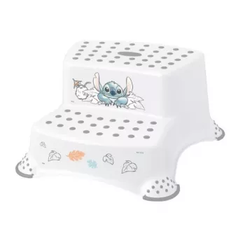 keeeper kids Taburete de dos escalones Igor Stitch, blanco con impresión, carga máx. 120 kg, patas antideslizantes