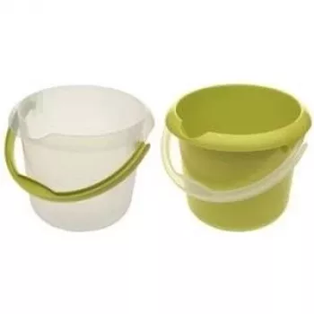 keeeper Mika Cubo de limpieza redondo, 5 L, Transparente, asa ergonómica, escala de medición integrada 1170500100000
