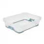 keeeper cesta mini A5 Jonas con base antideslizante, transparente/azul, 26,5 x 20 x 7 cm