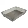 keeeper mirko cesta de almacenamiento A4 mini, gris cristal transparente, apilable, 36 x 26,5 x 7 cm