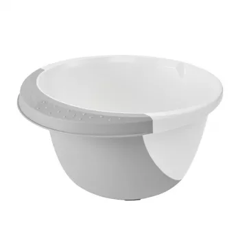 keeeper Bol de mezcla con función antideslizante 3,5L Carlotta Ø26x14cm Blanco/Gris