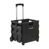keeeper Carro de compra plegable Olli 45L Negro, capacidad de carga 25 kg, asa telescópica, estructura de aluminio