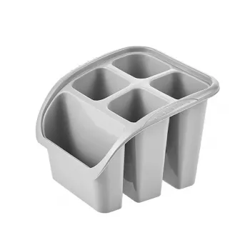 keeeper Pino escurridor de cubiertos, polipropileno, Nordic Grey, 16 x 16 x 12 cm
