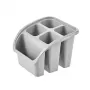 keeeper Pino escurridor de cubiertos, polipropileno, Nordic Grey, 16 x 16 x 12 cm