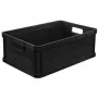 keeeper Robert caja de transporte 45L grafito, carga 30kg, 60x40x22cm, contenedor euro apilable con tapa