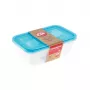 keeeper Set de 2 recipientes rectangulares 3,3L Fredo Fresh Transparente/Azul claro