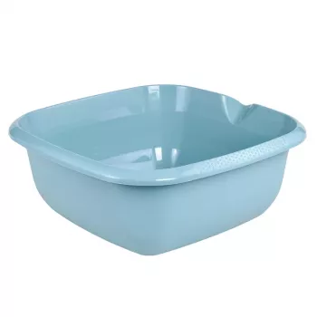 keeeper Ensaladera cuadrada 13L Björk 38x38x15 cm Nordic Blue, PP apto para alimentos, escala de medición integrada y vertedor