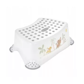 keeeper Banco escalón infantil Tomek Lion King, 40,5 x 28,5 x 14 cm, 80 kg, Blanco con estampado