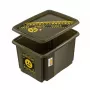 keeeper Caja de almacenamiento con tapa 30L Karolina “Emoji Danger” 45x35x27cm Oliva
