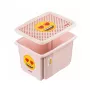 keeeper Caja de almacenamiento con tapa 30L Karolina “Emoji Hearts” 45x35x27cm Rosa