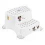 keeeper Banco de dos escalones Igor Dogs, Blanco, 40 x 37 x 21 cm, capacidad de carga 120 kg, patas antideslizantes