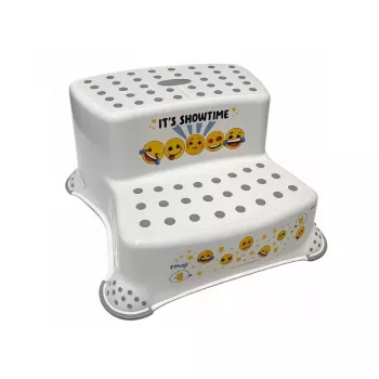 keeeper Banco de dos escalones Igor Emoji Showtime, Blanco, 40x37x21 cm