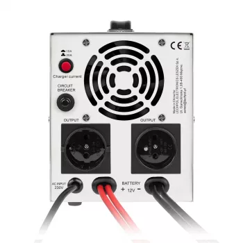 KEMOT PROsinus-1000 alimentación de emergencia – inversor de onda sinusoidal pura con función de carga 12V, 230V, 1000VA/700W