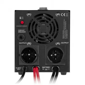 KEMOT PROsinus-1000 inversor de onda sinusoidal pura con función de carga, 12V 230V 1000VA/700W, negro
