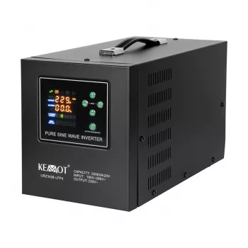 KEMOT PROsinus-2000/24-LFP4 inversor SAI de onda sinusoidal pura 2000VA/1400W 24V CC a 230V CA con cargador