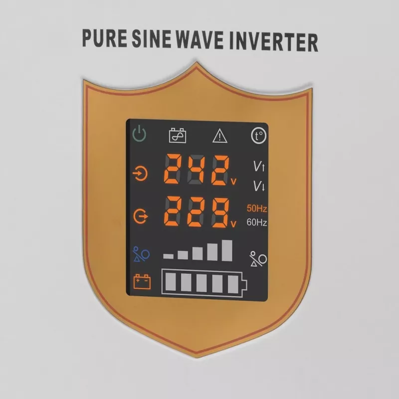 KEMOT PROsinus-2200 Inversor de onda sinusoidal pura con función de carga 12V, 230V, 2200VA/1600W