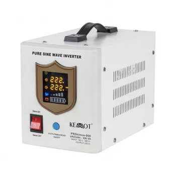 KEMOT PROsinus-500 Inversor de onda senoidal pura con función UPS 12V 230V 500VA/300W
