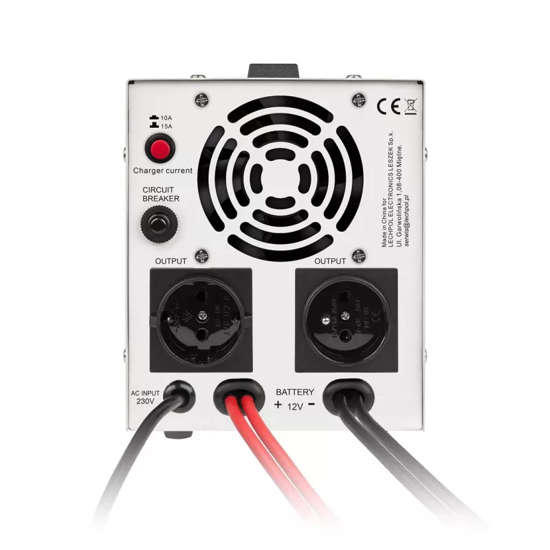 KEMOT PROsinus-800 Sistema de alimentación de emergencia – Inversor de onda senoidal pura con función de carga 12V, 230V, 800VA/500W