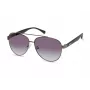Gafas de sol rectangulares de hombre Kenneth Cole KC1394-5908B - Montura negra brillante, lentes gris humo
