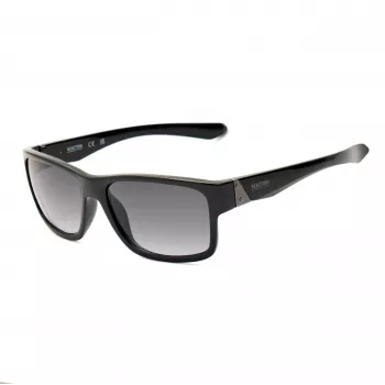 KENNETH COLE MAN KC1246-5801B Gafas de sol - Montura negra brillante, lentes de policarbonato grises, 58 mm