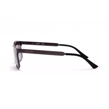 Gafas de sol rectangulares KENNETH COLE MAN KC1329-5709B - Montura negra brillante, lentes gris humo, 57 mm