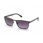 Gafas de sol rectangulares KENNETH COLE MAN KC1329-5709B - Montura negra brillante, lentes gris humo, 57 mm